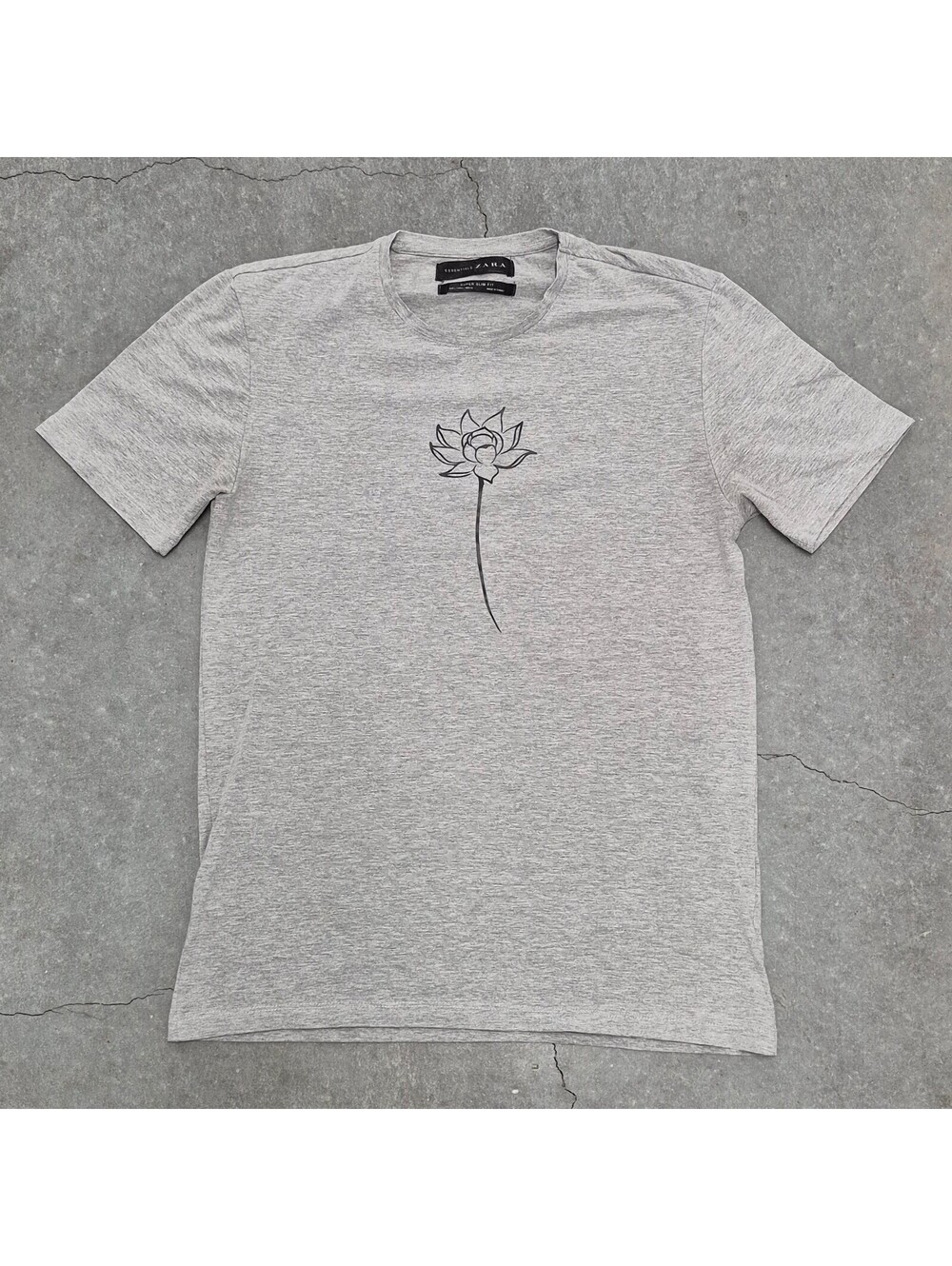 Zara Essentials Flower T Shirt